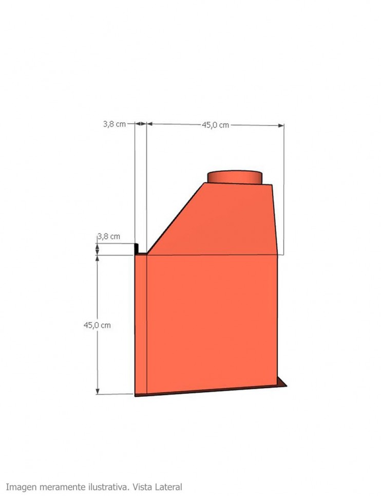 Hogar para Chimenea a Leña Frontal Clásico Pequeño