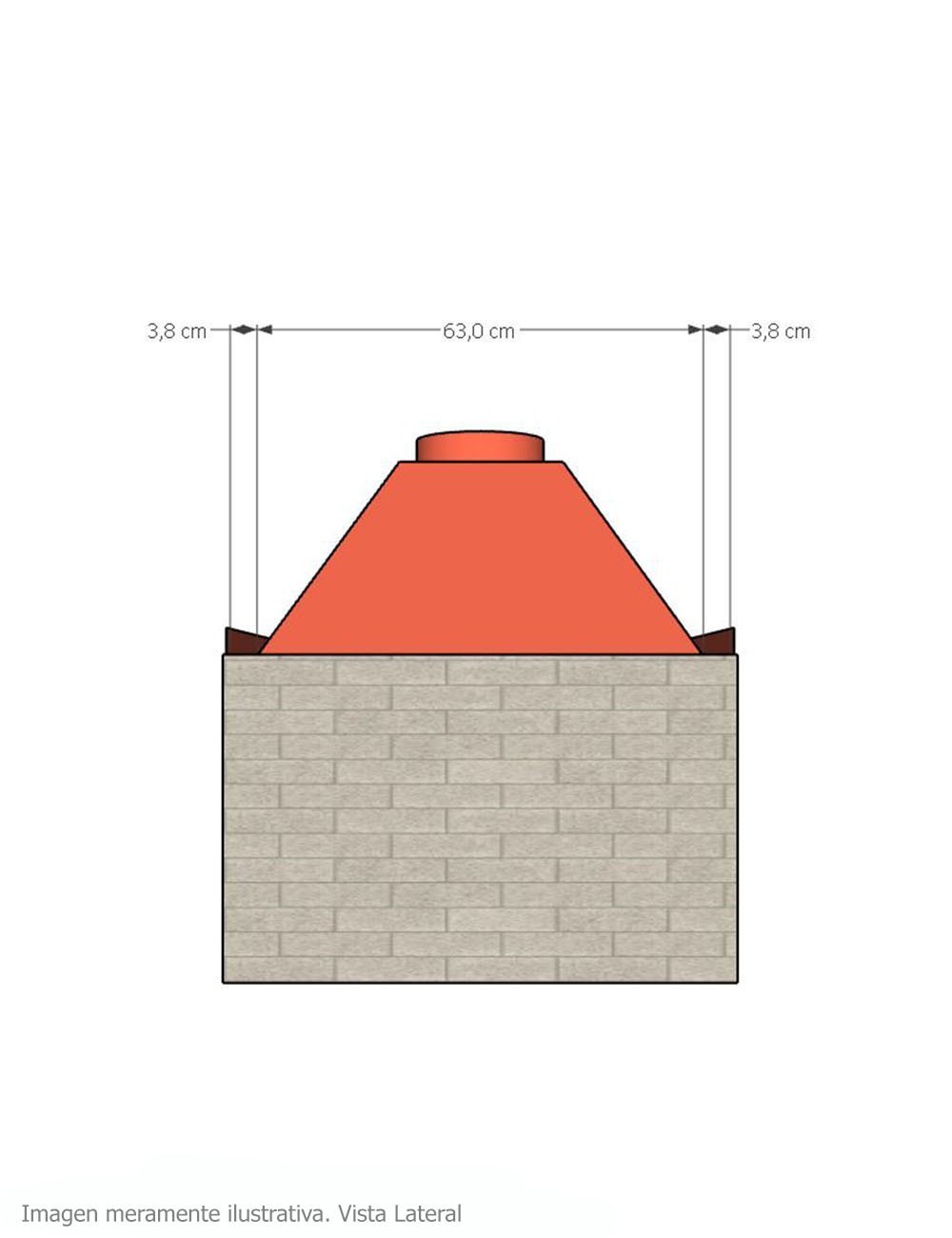 Campana para Chimenea a Leña Central Clásica Pequeña