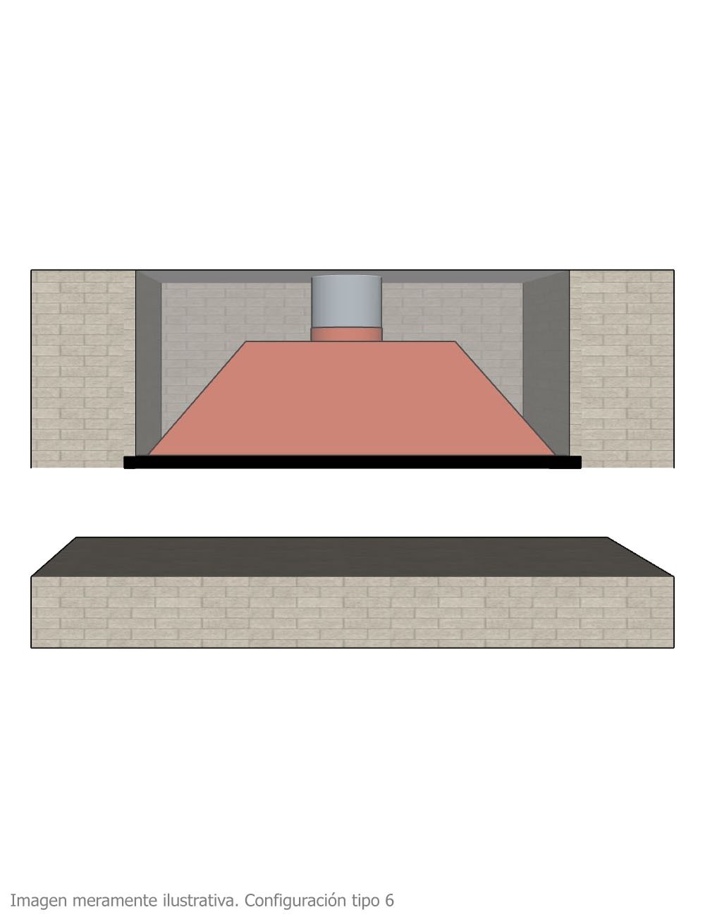 Campana para Chimenea a Leña Central Loft Extra Grande 3