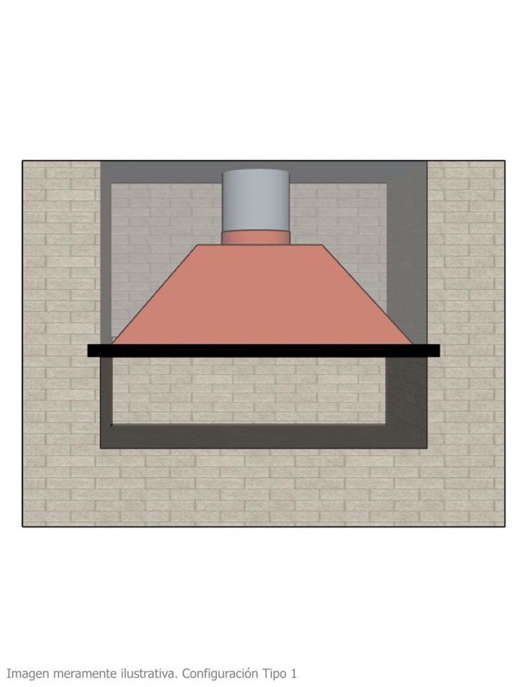 Campana para Chimenea a Leña Central Loft Pequeña