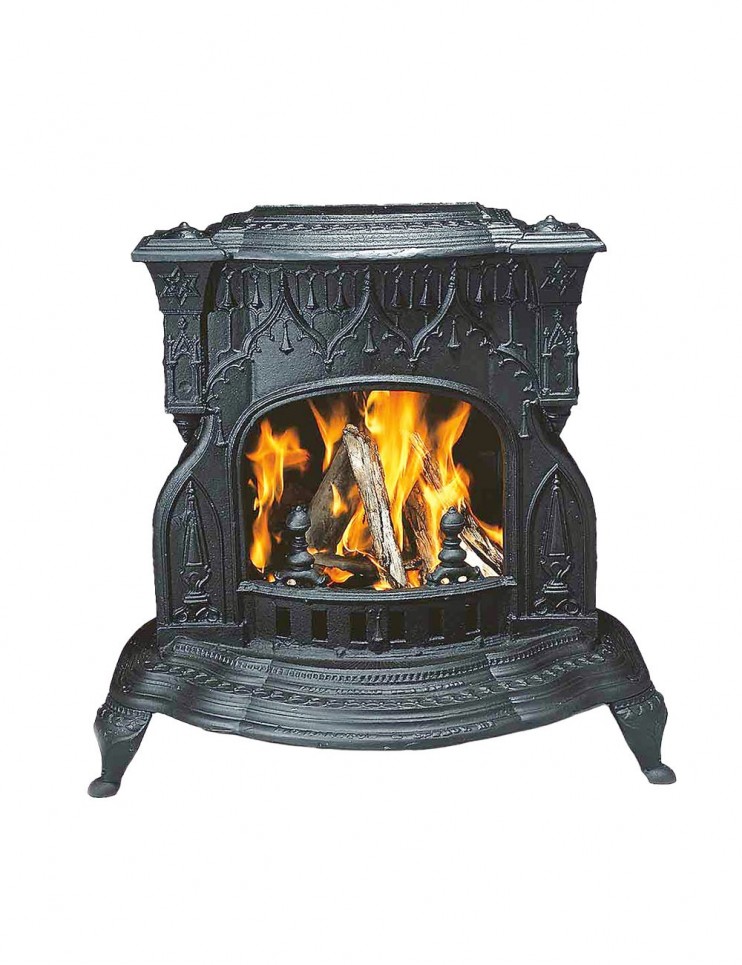 Chimenea a Leña en Hierro Fundido Victoriana