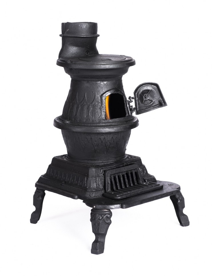 Chimenea y Estufa a Leña en Hierro Fundido Texana Pequeña