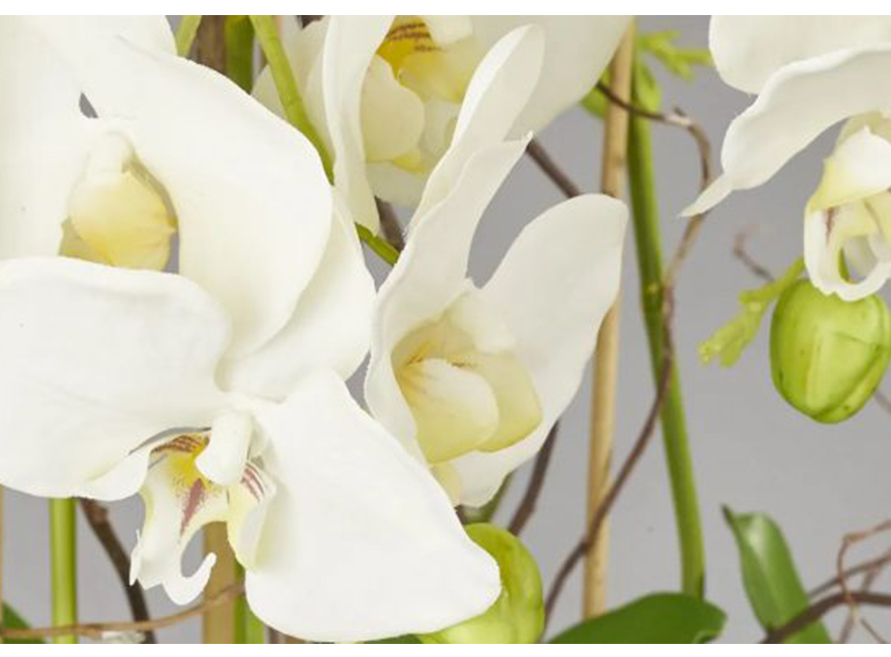 Delicadas, resistentes y llamativas. Así son las Orquídeas, una de las plantas que más pasiones levanta y que por su amplísima familia botánica presenta un amplio abanico de colores y tipos de flores. Quizás por esto y por su elegancia natural, son una de las plantas favoritas en la decoración de cualquier espacio.  Por eso, queremos repasar algunas ideas para decorar con orquídeas sintéticas y cambiar, con un detalle natural, el look de cualquier espacio, porque no lo olvidemos: decorar con plantas es modificar por completo el espíritu de una decoración de la manera más sencilla de todas. ¿Descubrimos algunas ideas de inspiración para decorar con orquídeas? EL BAÑO, UN TERRITORIO NATURAL El baño es uno de los lugares de la casa que solemos olvidar a la hora de decorar. Sin embargo, puede ser el lugar perfecto para tener una orquídea que le agregue color y vida a este espacio del hogar.   LA FLOR PARA ESPACIOS SOBRIOS Muchas veces, hay determinados espacios en los que nos puede parecer imposible decorar con plantas. Un despacho, una oficina, un salón si somos amantes de la decoración minimalista y otros espacios (como el recibidor de nuestra casa) también son perfectos para decorar con orquídeas. Sobre todo, porque la sencillez de la planta nos permitirá no romper el estilo de nuestra decoración y, gracias a ella y a la elección del color más adecuado para el espacio, podremos poner un toque de elegancia respetando la estética del conjunto. En este caso, la clave del éxito está en elegir correctamente el color de la orquídea. Así, para espacios basados en el blanco los tonos más vivos (como el fucsia o el morado) le darán un protagonismo discreto a la planta; para espacios en tonos tierra las flores blancas y amarillas serán le nota necesaria, mientras que si nuestro espacio se basa en colores como el chocolate o el negro, los tonos claros son los más recomendables.  TAMBIÉN APTA PARA CENTRO DE MESA Tendemos a pensar que los mejores espacios para decorar con Orquídeas son aquellos más íntimos de nuestra casa. Así dormitorios, tocadores y zonas de lectura suelen ser los emplazamientos más habituales para esta planta. Sin embargo, los invitamos también a que la Orquídea se convierta en el centro de la decoración usándola como centro de mesa tanto para la típica de centro como para plantearnos incluirla en la mesa del comedor. POR QUE NO EN LA COCINA? Las orquídeas darán un toque de distinción y calidez a su cocina.  Sentirá frescura y limpieza sin temor a que se marchite por el calor de la cocción de los alimentos.  Déjese llenar por el encanto y realismo al tacto y a la vista de las flores y plantas decorativas Decogarden.